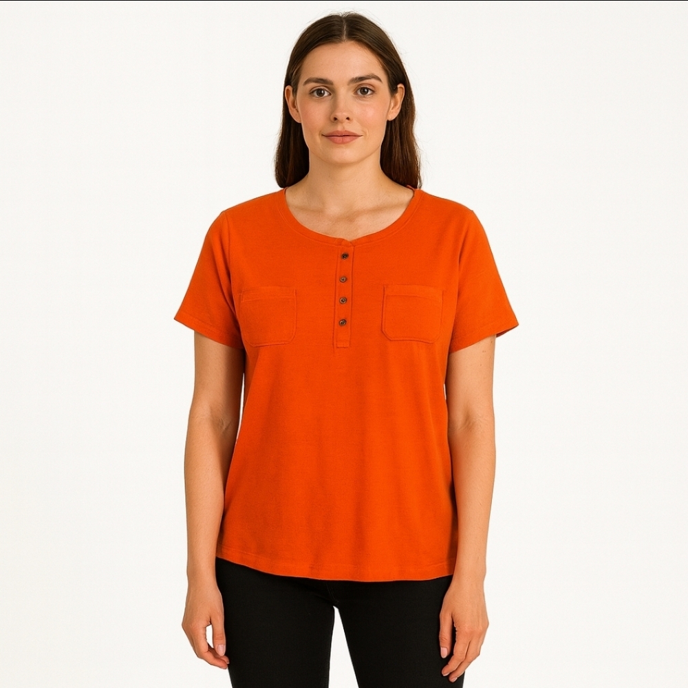 Chap's Orange Preppy Heritage Classic Top Sz XL